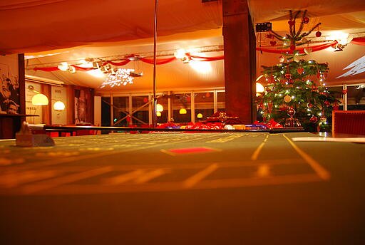 Weihnachtsfeier mit Casino in der alten Försterei Roulettetableau in der Alten Försterei