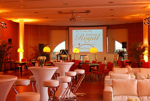 Simcorp Royal Veranstaltungsraum Veranstaltungsraum der Simcorp GmbH anlässlich ihres Firmenjubiläums.