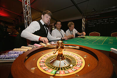 Roulette bei der Mini Challenge Roulette-Spieltisch bei der Mini Challenge