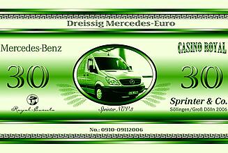 individuelles Spielgeld in der Währung Sprinter-Euro hellgrünes individuelles Spielgeld in der Währung Sprinter-Euro für ein mobiles Spielcasino