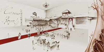 20er Jahre Casino Royal Zeichnung
