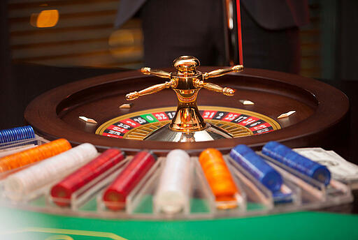 Casino Royal Weihnachtsfeier der Görs Hörakustik AG und Co KG Roulette-Kessel und -Banane bei einer Weihnachtsfeier