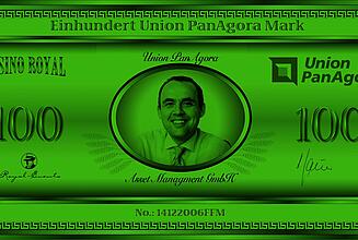 individuelles Spielgeld in der Währung Union-Panagora-Mark grünes individuelles Spielgeld in der Währung Union-Panagora-Mark für ein mobiles Spielcasino