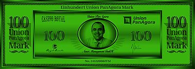 individuelles Spielgeld in der Währung Union-Panagora-Mark grünes individuelles Spielgeld in der Währung Union-Panagora-Mark für ein mobiles Spielcasino